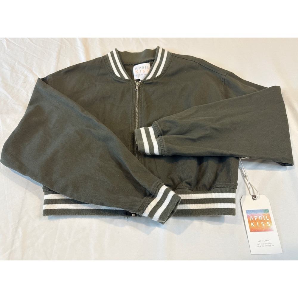 April Kiss‎ Junior Jacket Embroidered Wild And Free Green Medium
